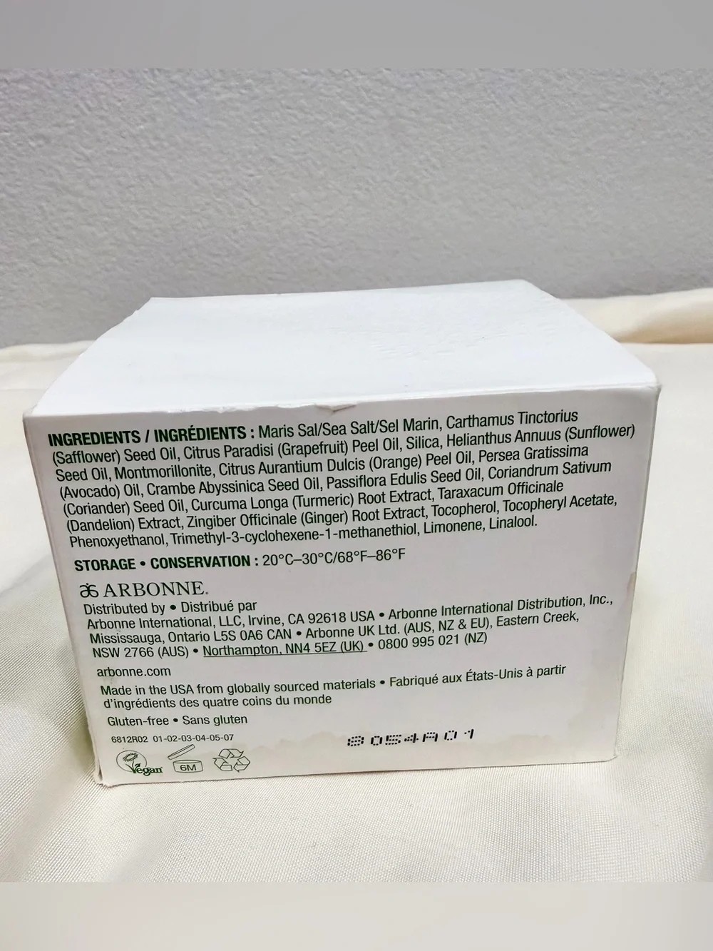 NWT Arbonne Rescue & Renew Detox Scrub Body Facial Essential Oils NEW Shower OS